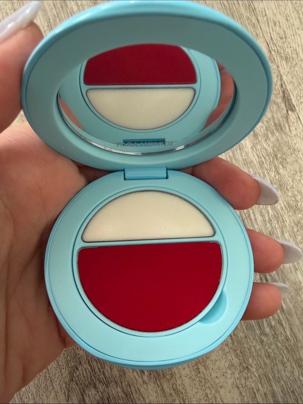 Fara Homidi Cream Lip Compact — shade red 2 retail $88